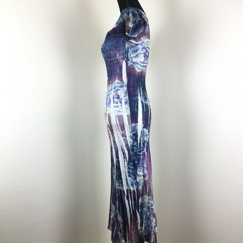 Komarov Floral Chiffon V-Neck Dress - Picture 2 of 8